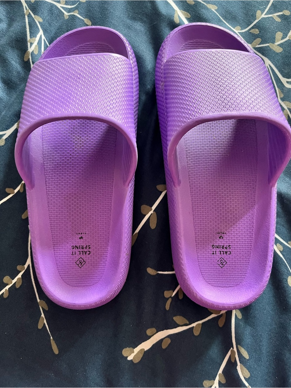 Call It Spring Purple Slide Sandals